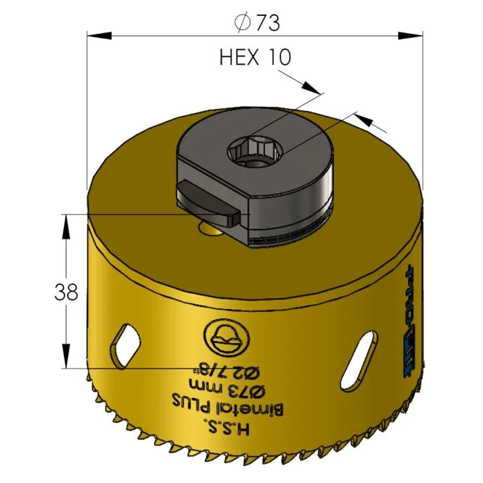 ProFit BiMetal PLUS Gatzaag 73 Mm Met Regelmatige Vertanding. 2 ProFit BiMetal PLUS Gatzaag 73 Mm Met Regelmatige Vertanding. - Afbeelding 2
