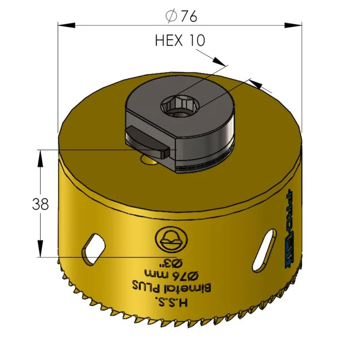 ProFit BiMetal PLUS Gatzaag 76 Mm Met Regelmatige Vertanding. 2 ProFit BiMetal PLUS Gatzaag 76 Mm Met Regelmatige Vertanding. - Afbeelding 2