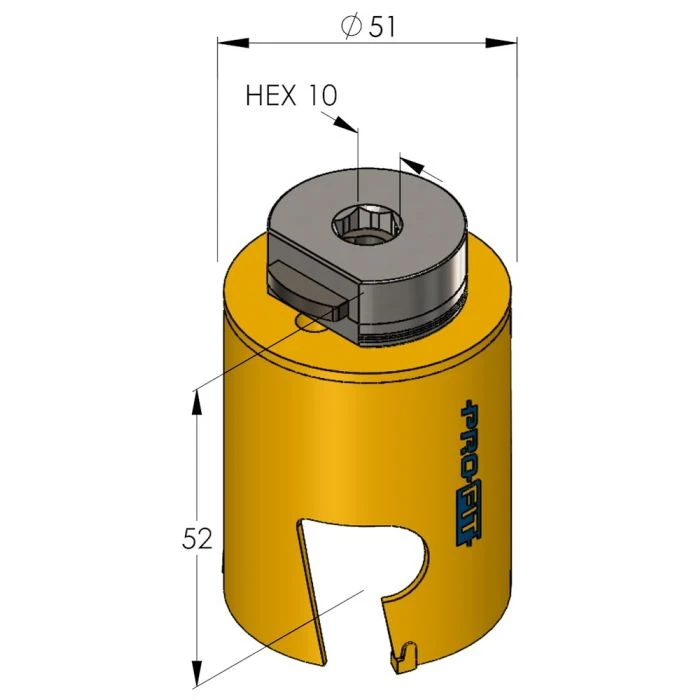 ProFit Multi Purpose Gatzaag 51 Mm Met Hardmetalen Tanden. 2 ProFit Multi Purpose Gatzaag 51 Mm Met Hardmetalen Tanden. - Afbeelding 2