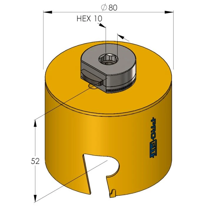 ProFit Multi Purpose Gatzaag 80 Mm Met Hardmetalen Tanden. 2 ProFit Multi Purpose Gatzaag 80 Mm Met Hardmetalen Tanden. - Afbeelding 2