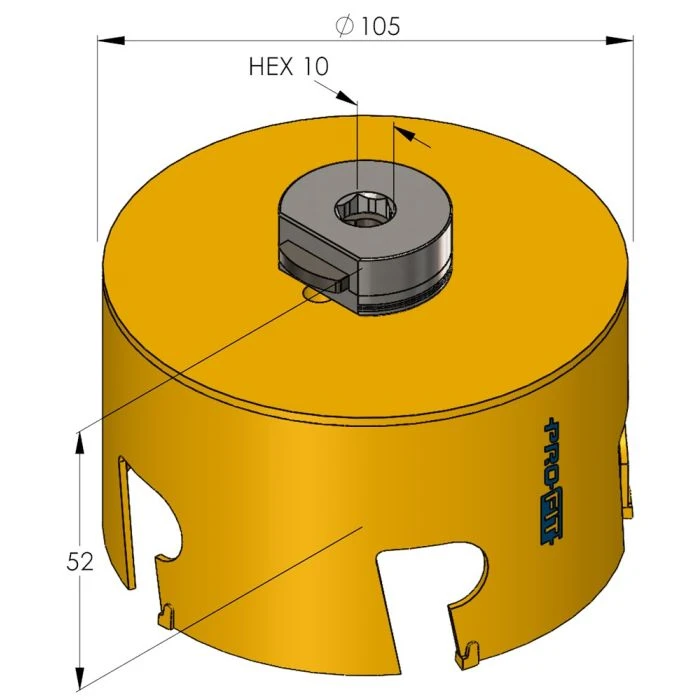 ProFit Multi Purpose Gatzaag 105 Mm Met Hardmetalen Tanden. 2 ProFit Multi Purpose Gatzaag 105 Mm Met Hardmetalen Tanden. - Afbeelding 2