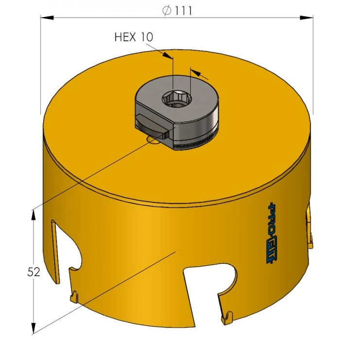 ProFit Multi Purpose Gatzaag 111 Mm Met Hardmetalen Tanden. 2 ProFit Multi Purpose Gatzaag 111 Mm Met Hardmetalen Tanden. - Afbeelding 2