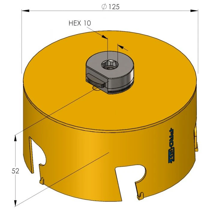 ProFit Multi Purpose Gatzaag 125 Mm Met Hardmetalen Tanden. 2 ProFit Multi Purpose Gatzaag 125 Mm Met Hardmetalen Tanden. - Afbeelding 2