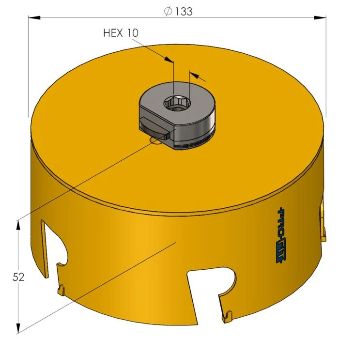 ProFit Multi Purpose Gatzaag 133 Mm Met Hardmetalen Tanden. 2 ProFit Multi Purpose Gatzaag 133 Mm Met Hardmetalen Tanden. - Afbeelding 2