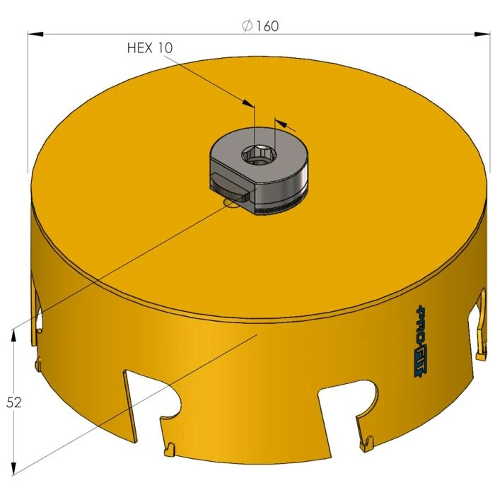 ProFit Multi Purpose Gatzaag 160 Mm Met Hardmetalen Tanden. 2 ProFit Multi Purpose Gatzaag 160 Mm Met Hardmetalen Tanden. - Afbeelding 2