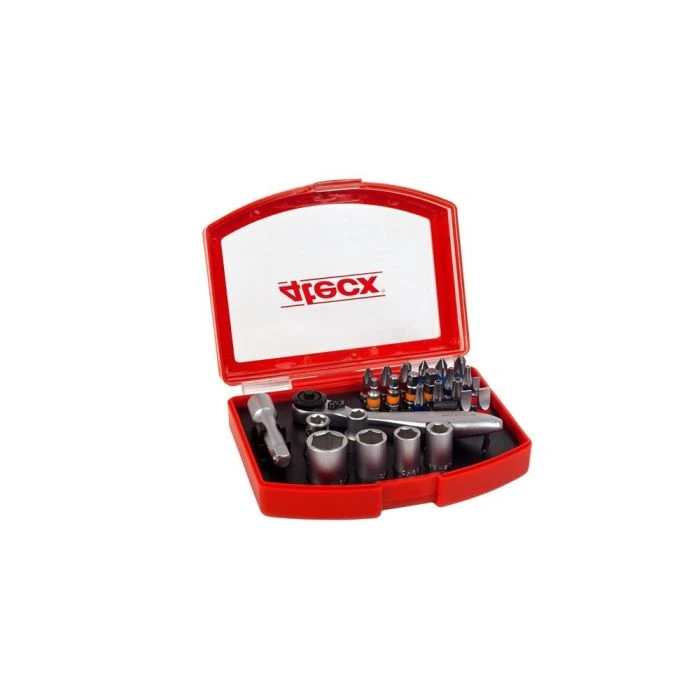 4tecx Bit/doppenset 26-delig Inclusief Ratel 2 4tecx Bit/doppenset 26-delig Inclusief Ratel - Afbeelding 2