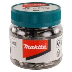 Makita B-24876 Schroefbit PH2x25mm In Pot 100 Stuks 12 Makita B-24876 Schroefbit PH2x25mm In Pot 100 Stuks -Gereedschap Winkels B 24876 C1C0 s01
