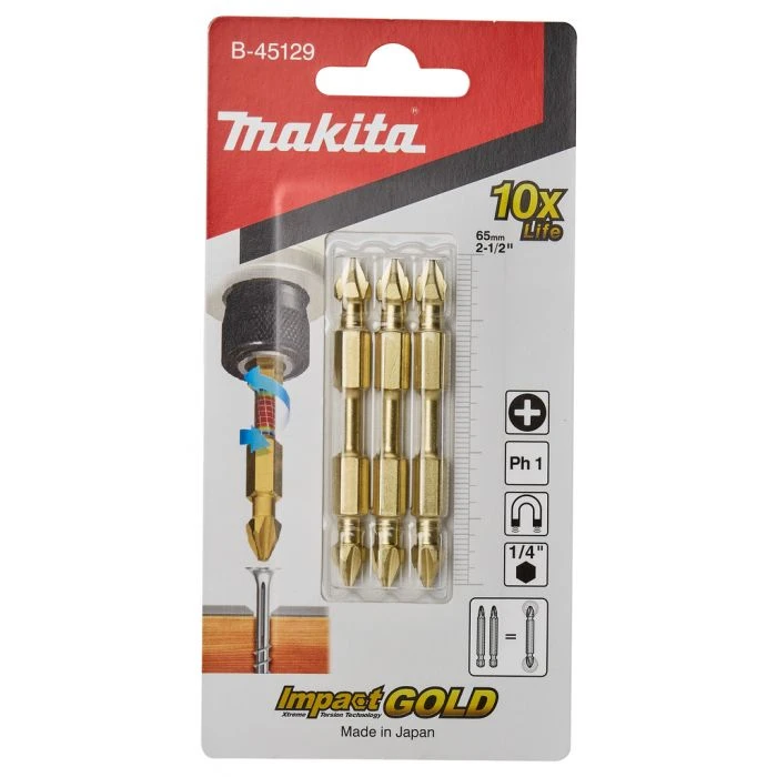 Makita B-45129 Slagschroefbit PH1x65mm 3 Makita B-45129 Slagschroefbit PH1x65mm - Afbeelding 3