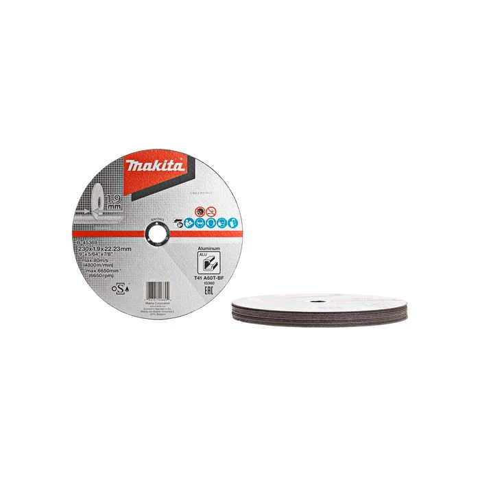 Makita B-45369 Doorslijpschijf 230x22,23x1,9mm Aluminium 2 Makita B-45369 Doorslijpschijf 230x22,23x1,9mm Aluminium - Afbeelding 2
