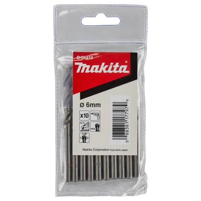 Makita D-06410 Metaalboor 6X93mm (10 Stuks) HSS 4 Makita D-06410 Metaalboor 6X93mm (10 Stuks) HSS - Afbeelding 4