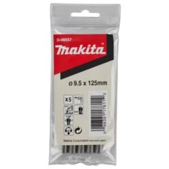 Makita D-06557 Metaalboor 9.5X125mm (5 Stuks) HSS -Gereedschap Winkels D 06557 C1N1