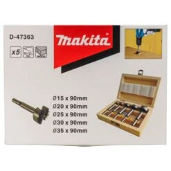 Makita D-47363 Cilinderkopboorset 5-delig Forstner -Gereedschap Winkels D 47363 C1N1