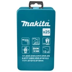 Makita D-54031 Metaalborenset 25-delig 1-13mm 10 Makita D-54031 Metaalborenset 25-delig 1-13mm -Gereedschap Winkels D 54031 C1C0 1