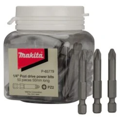Makita P-65779 Schroefbit PZ2x50mm In Pot 50 Stuks 6 Makita P-65779 Schroefbit PZ2x50mm In Pot 50 Stuks -Gereedschap Winkels P 65779 C1R0 s101
