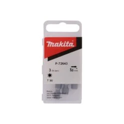 Makita P-72643 Schroefbit T30x50 Mm 3st -Gereedschap Winkels P 72643 C1C1