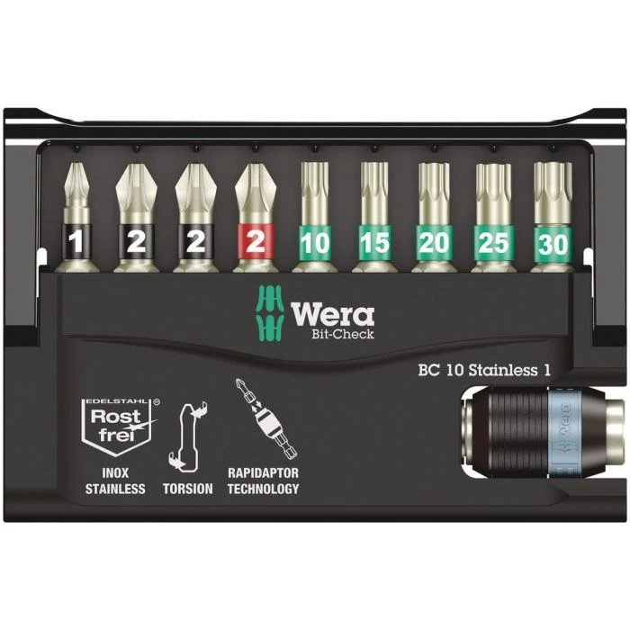 Wera BIT-CHECK 10 STAINLESS 1, 10 -DELIG 2 Wera BIT-CHECK 10 STAINLESS 1, 10 -DELIG - Afbeelding 2