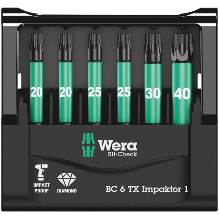 Wera BIT-CHECK 6 TX IMPAKTOR 1, 6 -DELIG 2 Wera BIT-CHECK 6 TX IMPAKTOR 1, 6 -DELIG - Afbeelding 2