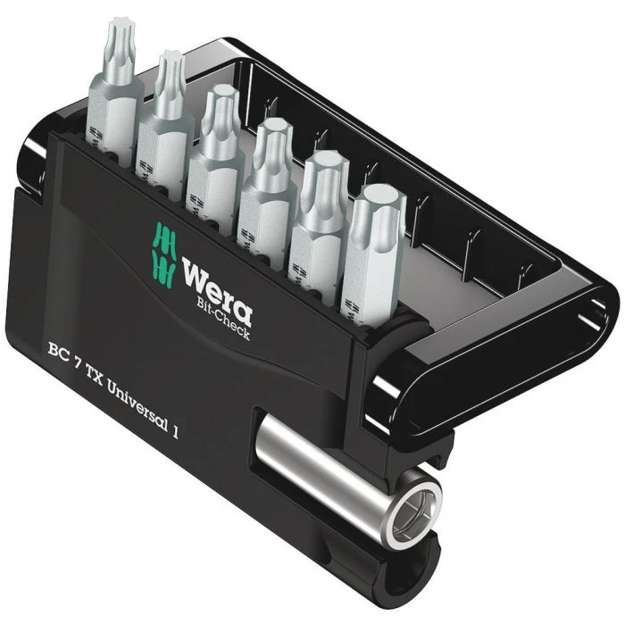 Wera BIT ASSORTIMENT, BIT-CHECK 7 TX UNIVERSAL 1 SB, 7 -DELIG 1 Wera BIT ASSORTIMENT, BIT-CHECK 7 TX UNIVERSAL 1 SB, 7 -DELIG