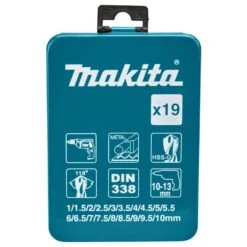 Makita D-54025 Metaalborenset 19-delig 1-10mm 12 Makita D-54025 Metaalborenset 19-delig 1-10mm -Gereedschap Winkels d 54025 c1c0 1