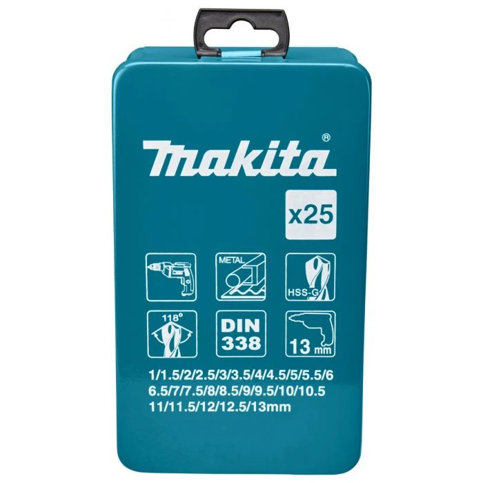 Makita D-54031 Metaalborenset 25-delig 1-13mm 2 Makita D-54031 Metaalborenset 25-delig 1-13mm - Afbeelding 2