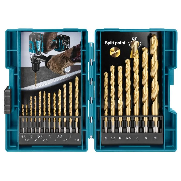 Makita D-67527 Metaalborenset HSS-TiN 19-delig 1 Makita D-67527 Metaalborenset HSS-TiN 19-delig