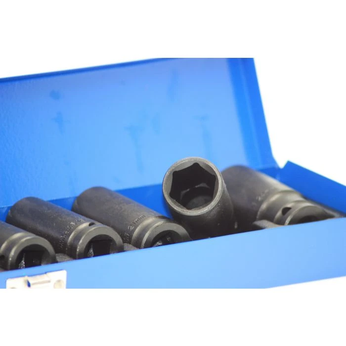 Makita Stahlkaiser 8cm Lange-krachtdoppenset 10-dlg 1/2" 2 Makita Stahlkaiser 8cm Lange-krachtdoppenset 10-dlg 1/2" - Afbeelding 2