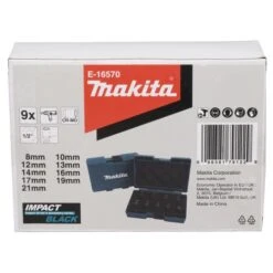 Makita E-16570 Krachtdoppenset 9-delig -Gereedschap Winkels e 16570 c1n1