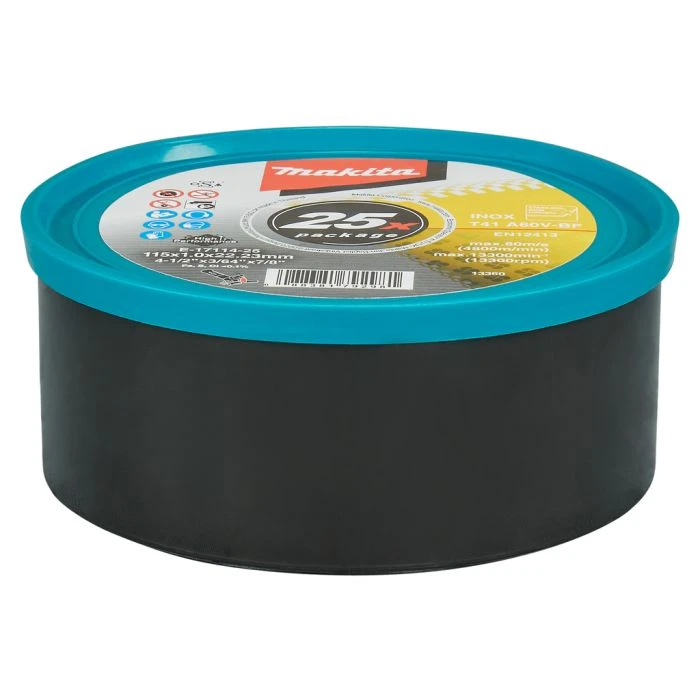 Makita E-17114-25 Doorslijpschijf RVS A60V 1 Makita E-17114-25 Doorslijpschijf RVS A60V