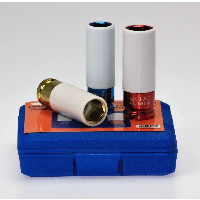 Makita Stahlkaiser Krachtdoppen-velgendoppen Set 3-dlg 2 Makita Stahlkaiser Krachtdoppen-velgendoppen Set 3-dlg - Afbeelding 2